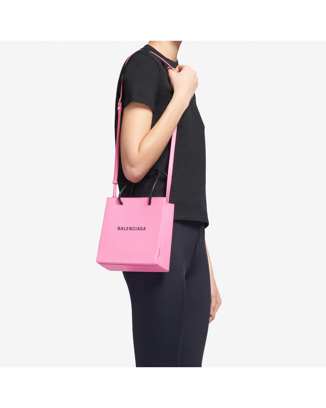 Balenciaga Shopping Xxs North South Tote Bag in Pink | Lyst