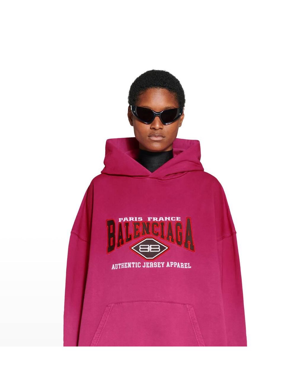 B authentic hoodie large fit de Balenciaga de color Rosa | Lyst