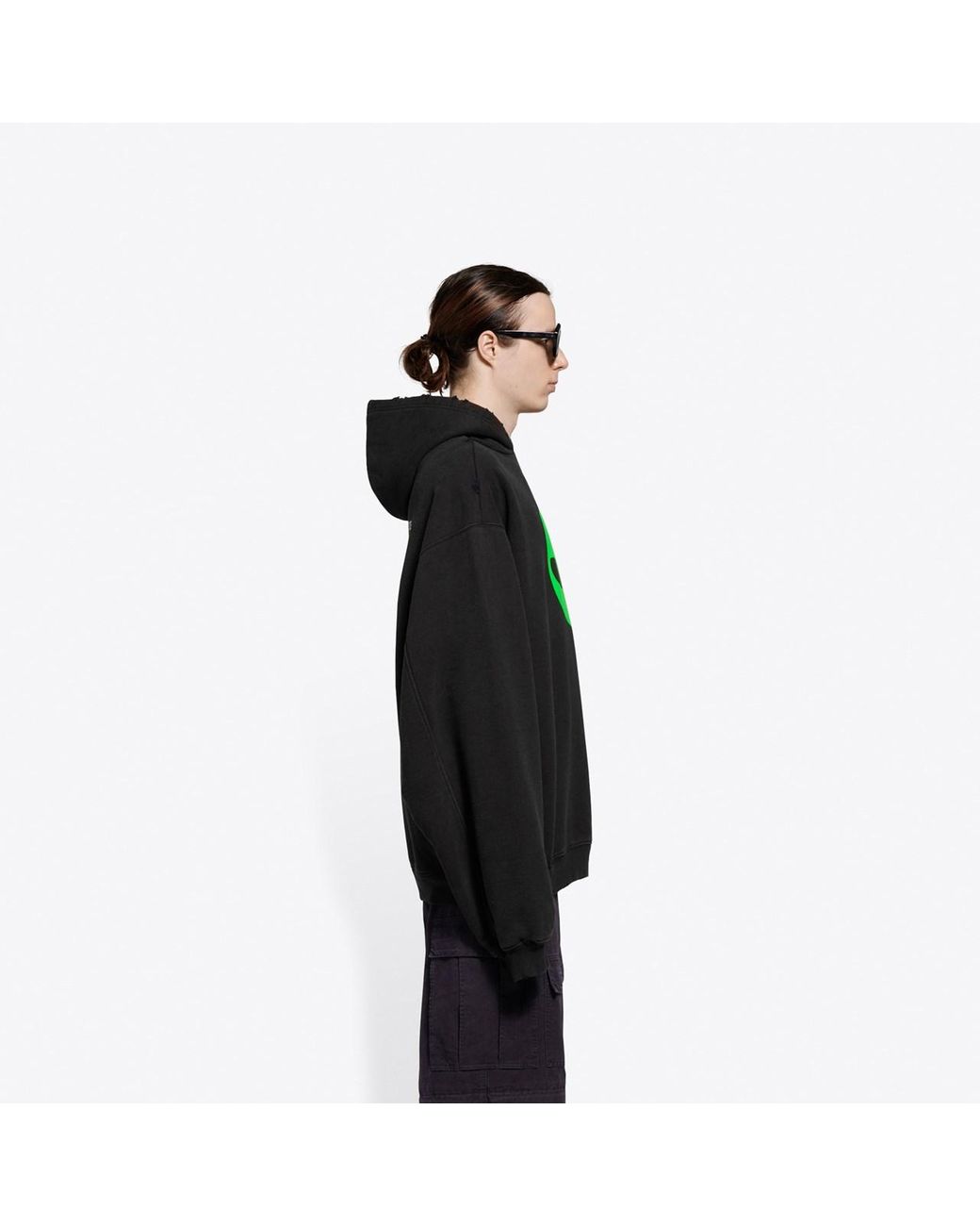 Balenciaga Alien Sport Hoodie in Black for Men Lyst