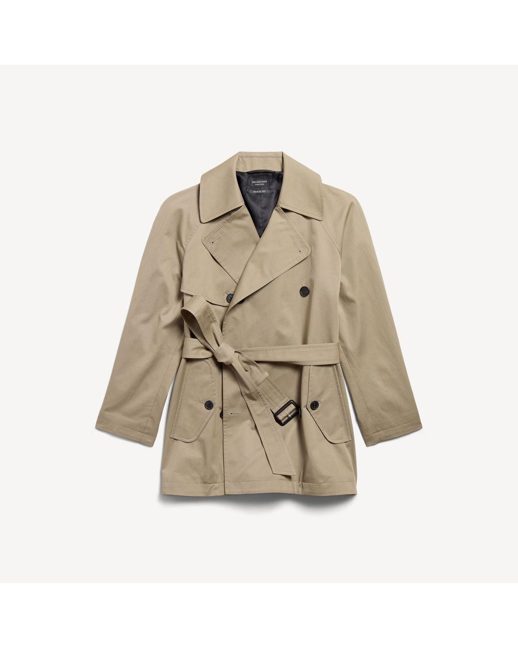 Balenciaga Natural Cocoon Short Trench