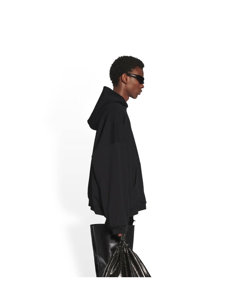 Balenciaga Gaffer Hoodie Large Fit in Black | Lyst