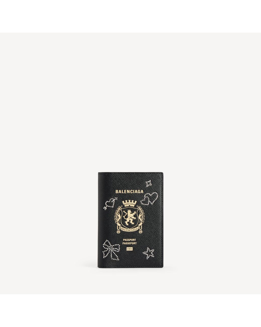 Balenciaga Black Passport Card Holder for men