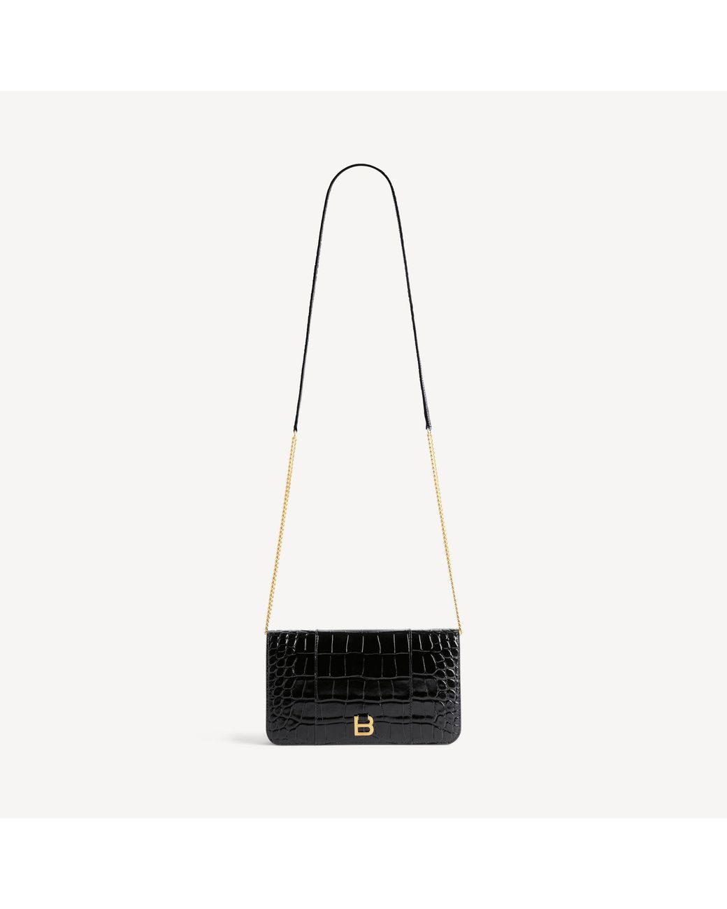 Balenciaga White "Hourglass" Small Pouch Phone Case Holder