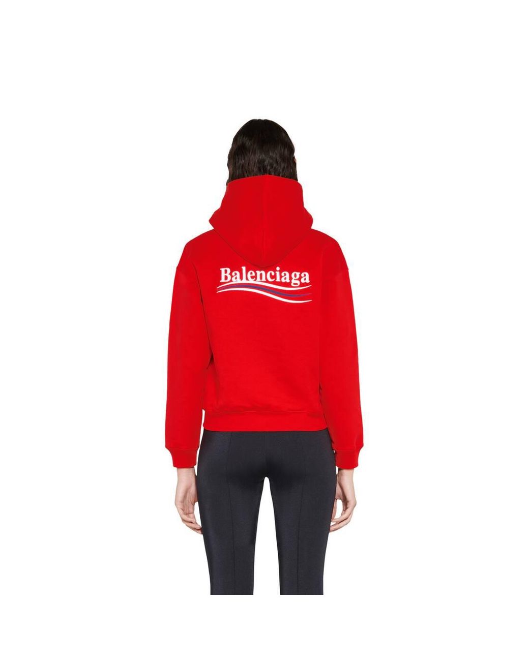 Balenciaga Political Campaign Shrunk Zip up Hoodie Small Fit in Red Lyst