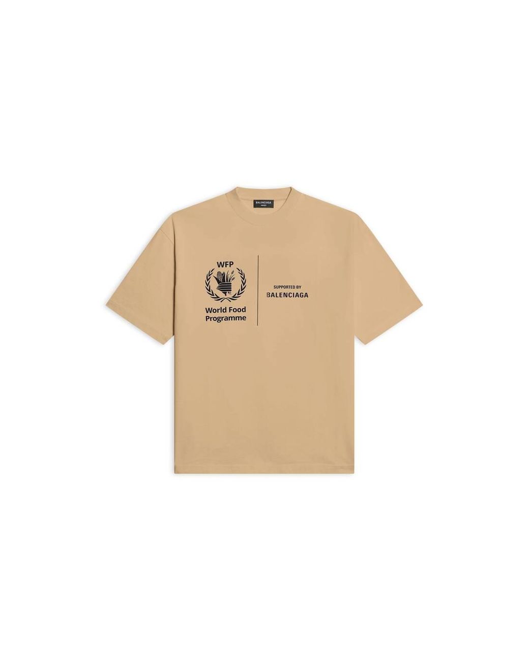 Balenciaga Men's Natural Wfp Medium Fit T-shirt