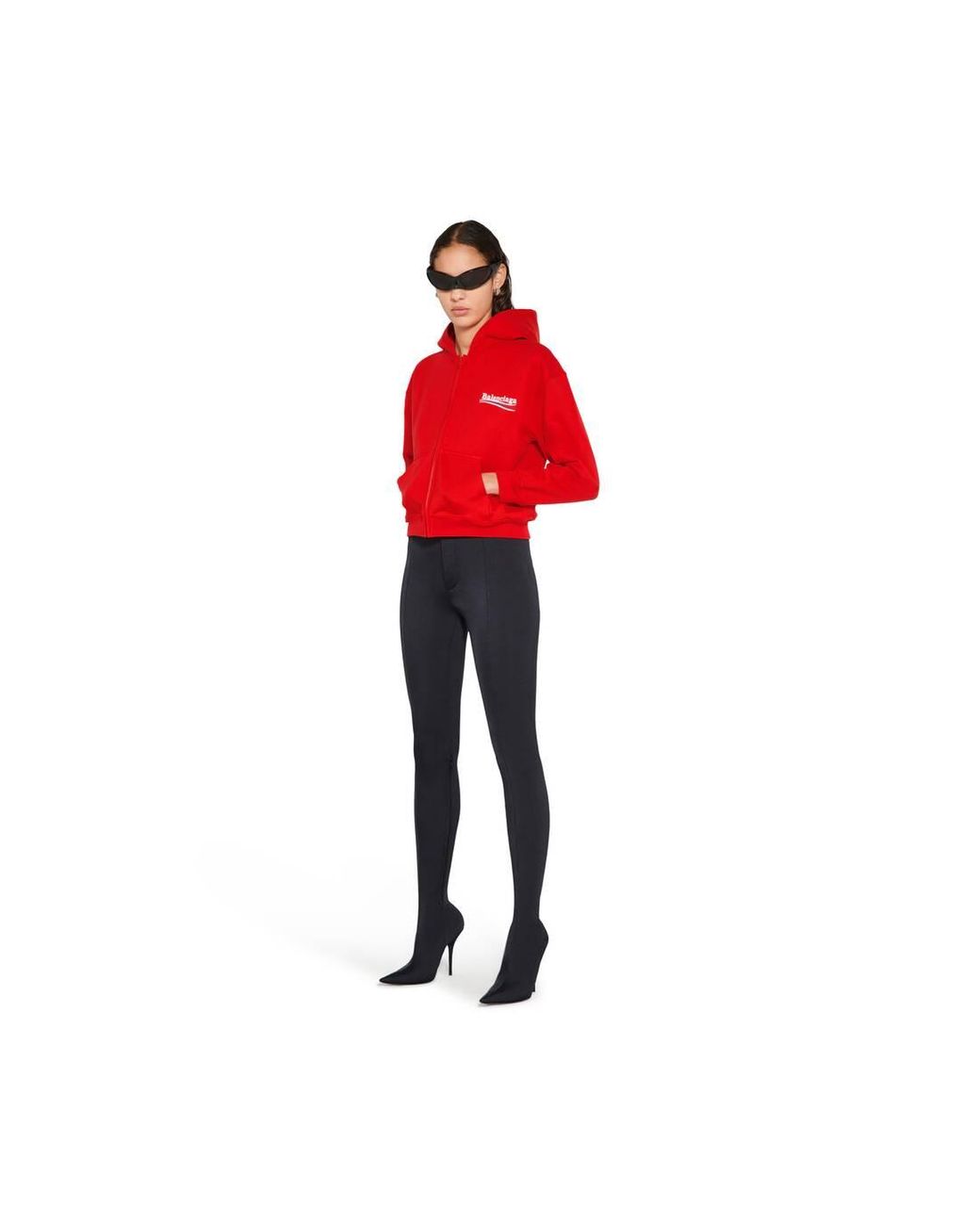 【BALENCIAGA】POLITICAL CAMPAIGN INSIDE-OUT JIP-UP HOODIE Political Campaign Inside-out Zip-up Hoodie Large Fit in