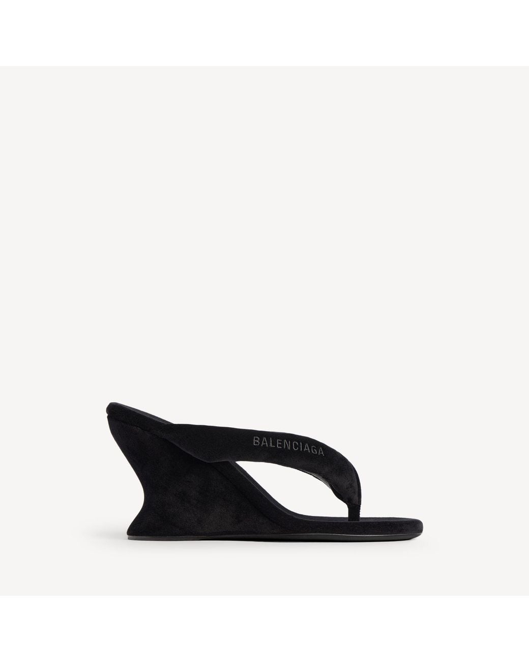 Balenciaga Black Gaeta Wedge Thong