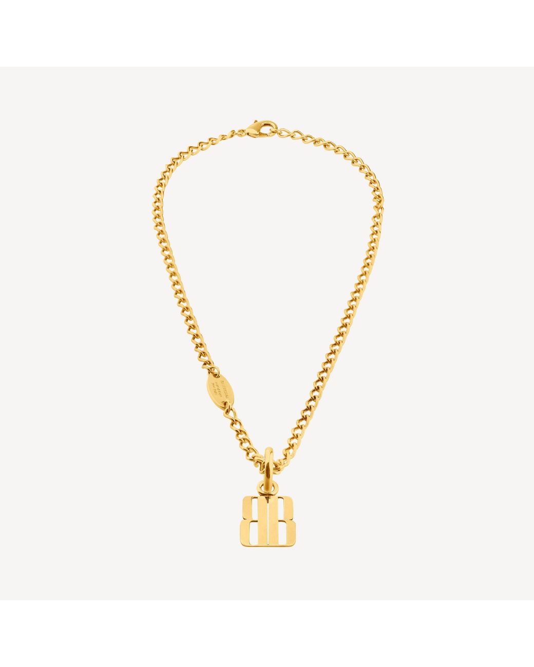 Balenciaga Metallic Nano Thin Necklace