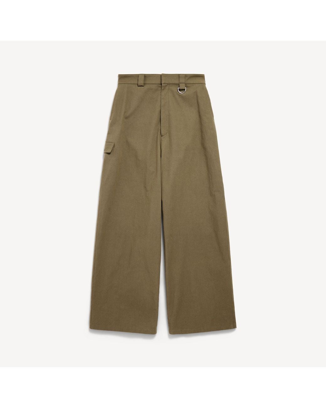 Balenciaga Green Loose Fit Workwear Pants for men