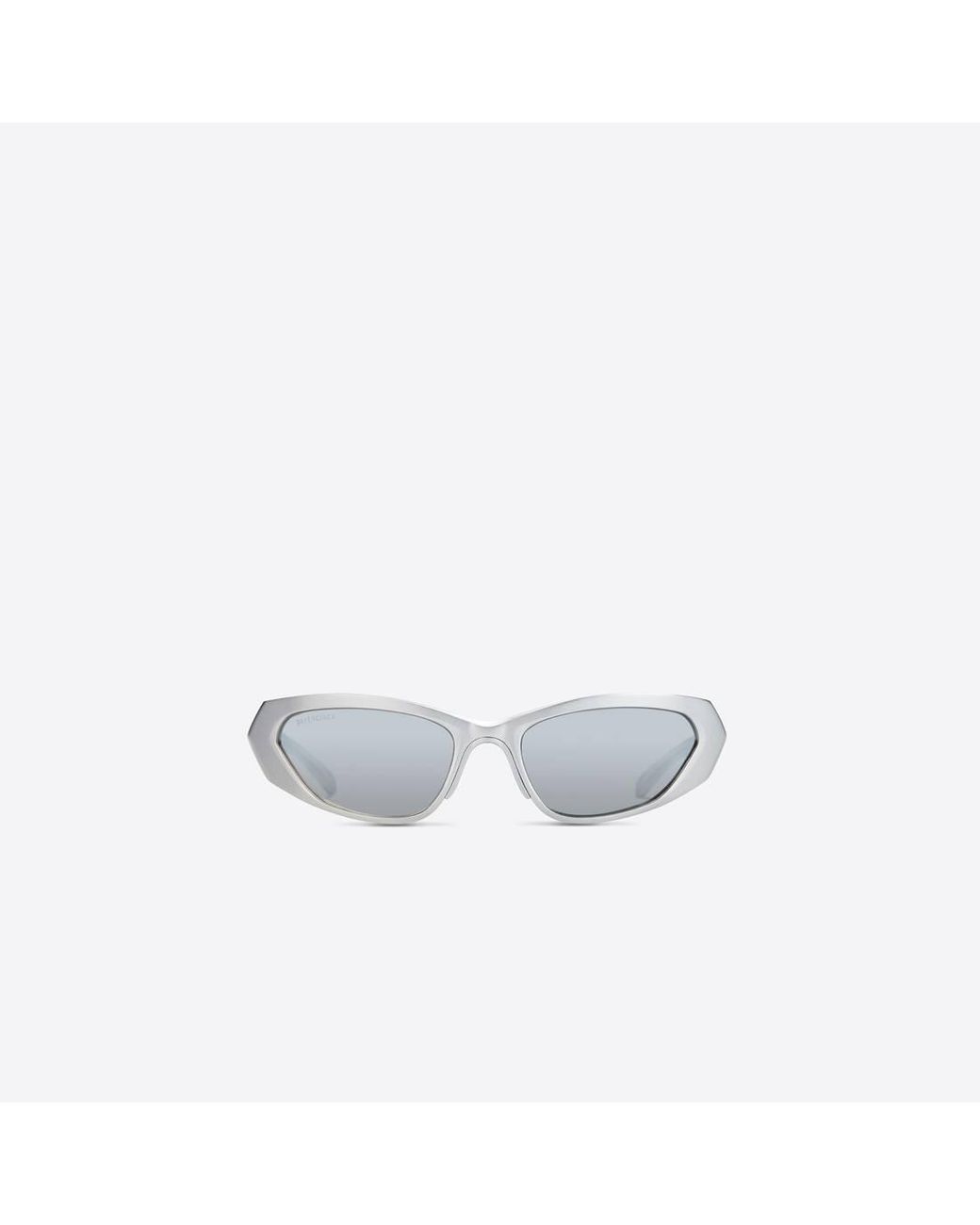 Balenciaga Metal Rectangle Sunglasses in Metallic Lyst