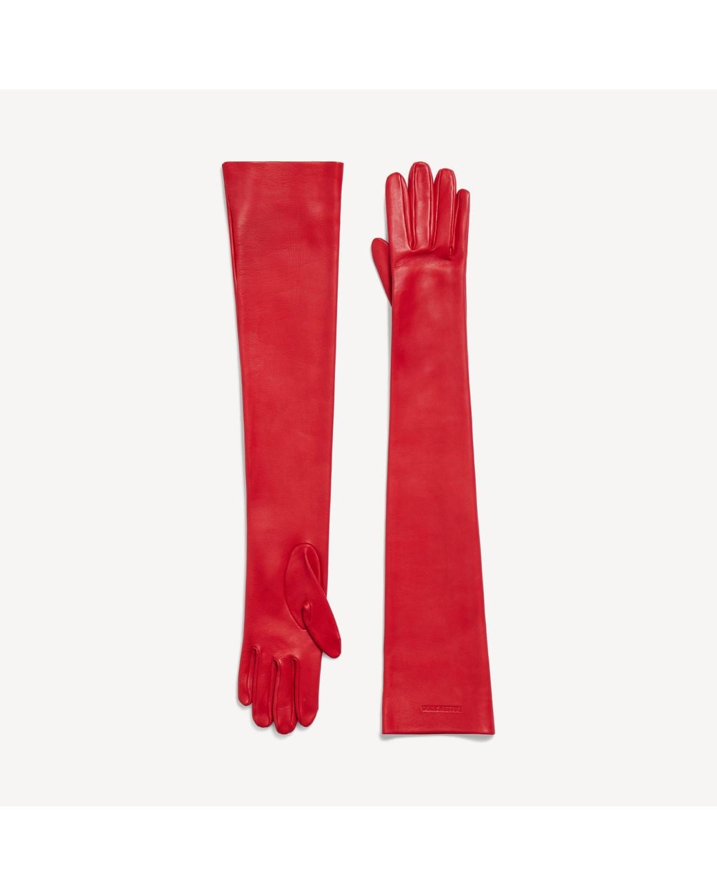 Balenciaga Red Long Gloves