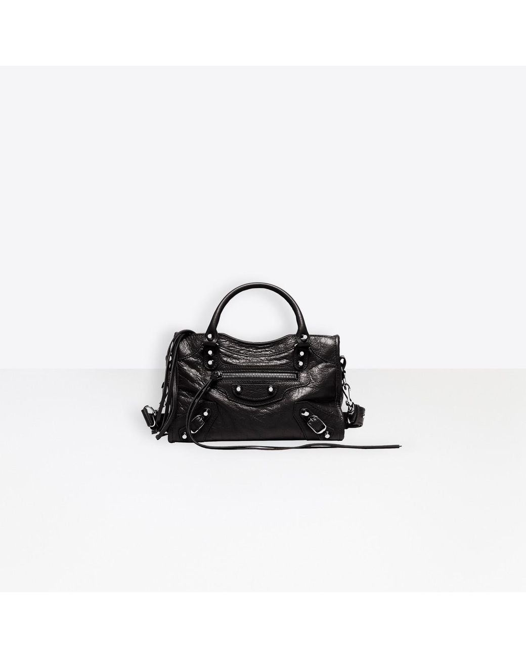Balenciaga Mini City Leather Bag in Black | Lyst Australia