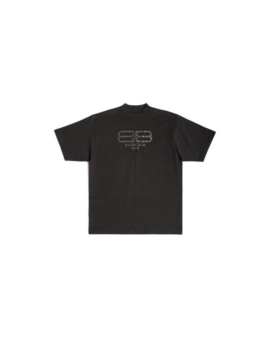 T-shirt bb paris strass medium fit di Balenciaga in Nero | Lyst