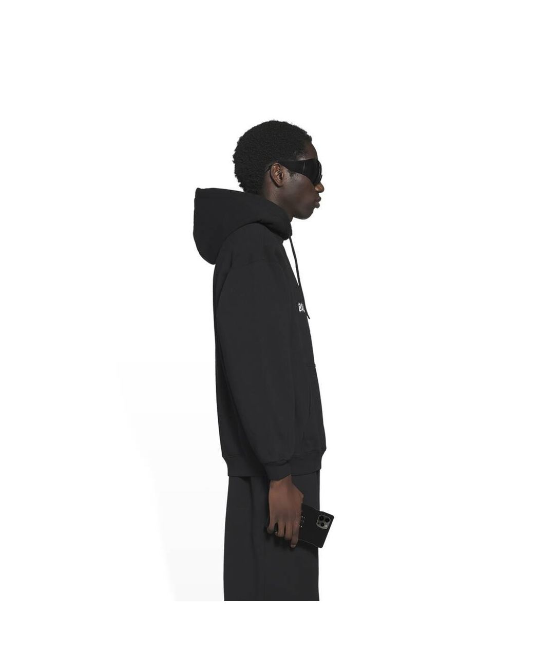 Balenciaga Bb Pixel Medium Fit Hoodie in Black for Men | Lyst