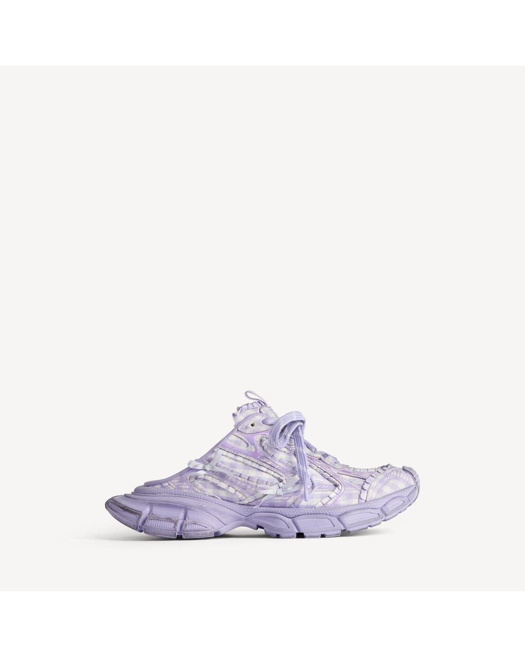 Balenciaga Purple 3xl Check Mule