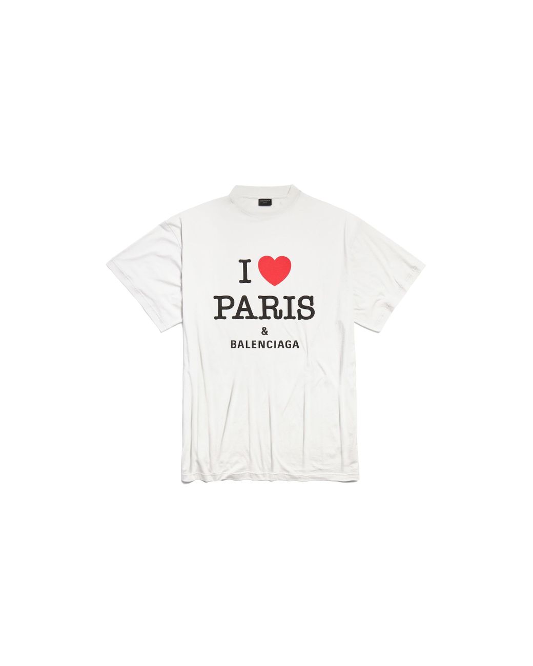 【BALENCIAGA】I Love Paris & Balenciaga フーディー I Love Paris & Balenciaga Hoodie Large Fit in Black Faded