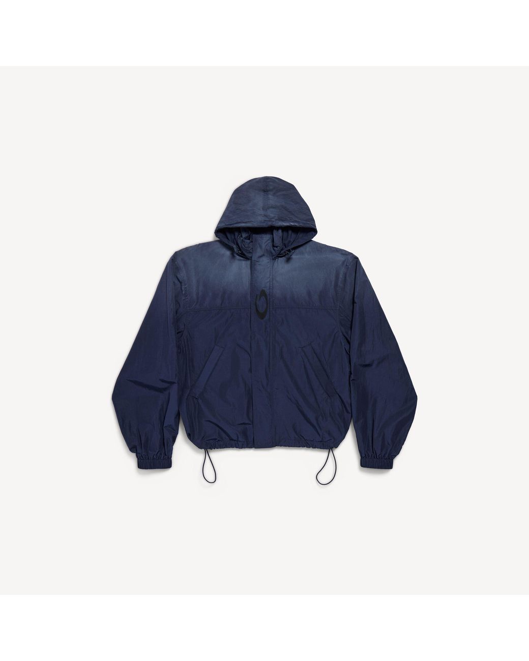 Balenciaga Blue Hooded Rain Jacket for men