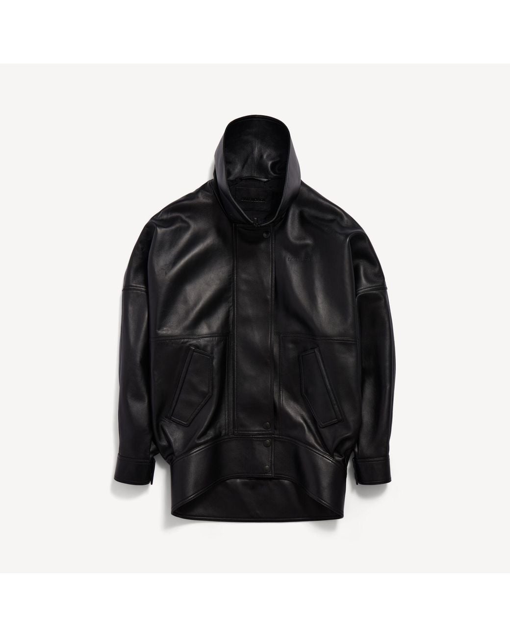 Balenciaga Black High Collar Bomber