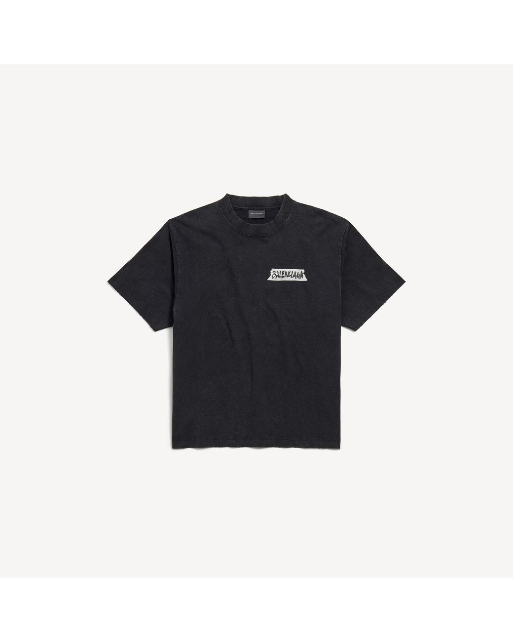 Balenciaga Black Masking Tape Medium Fit T-Shirt