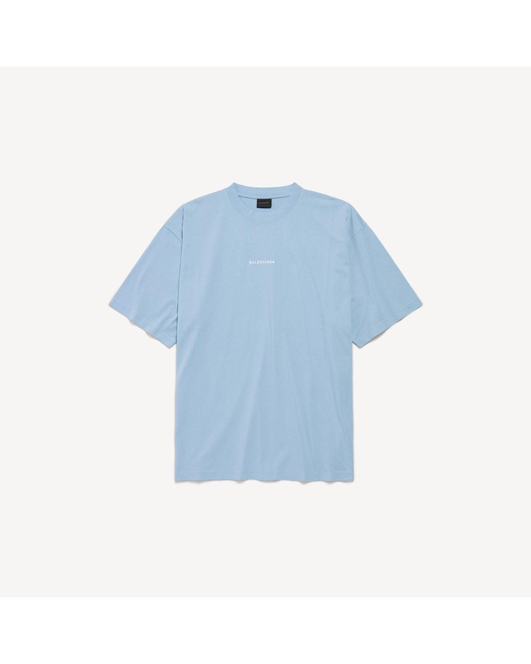 Balenciaga Blue Back Medium Fit T-Shirt for men