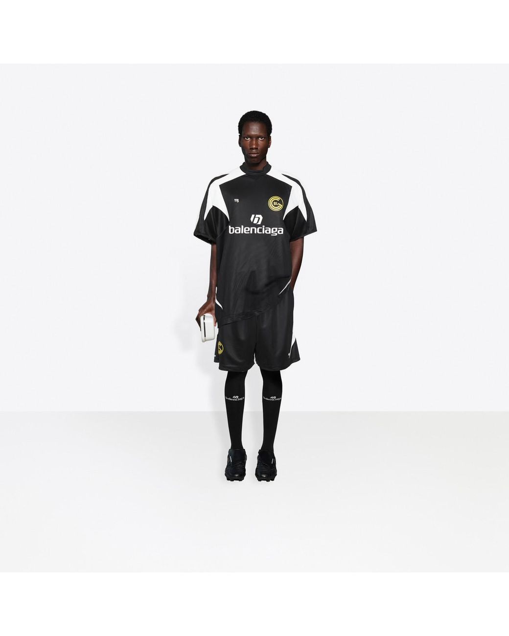 Camiseta Soccer Balenciaga de hombre de color Negro | Lyst