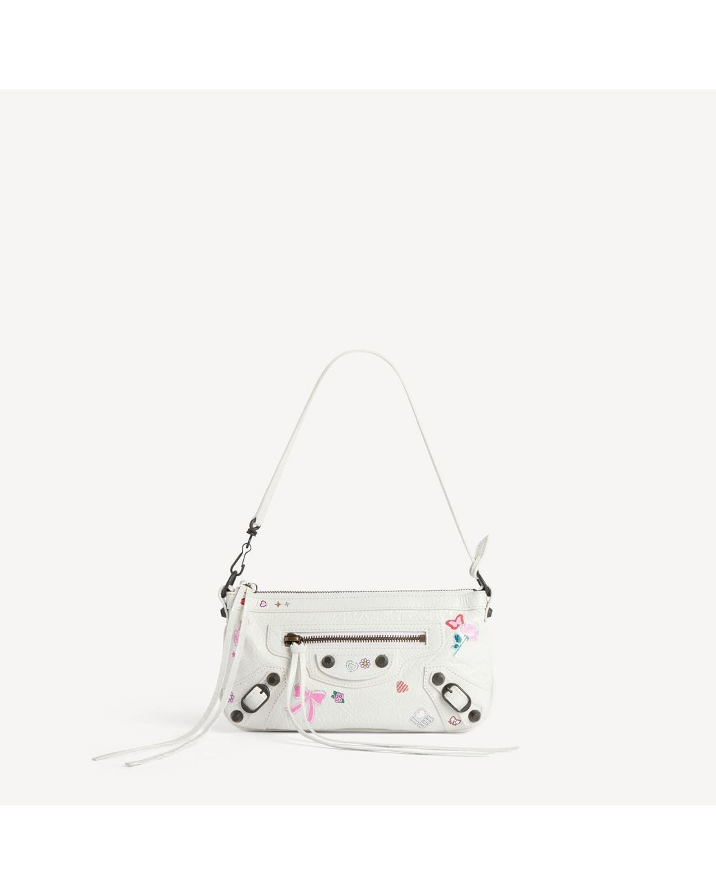 Balenciaga White Le City Pouch On Strap