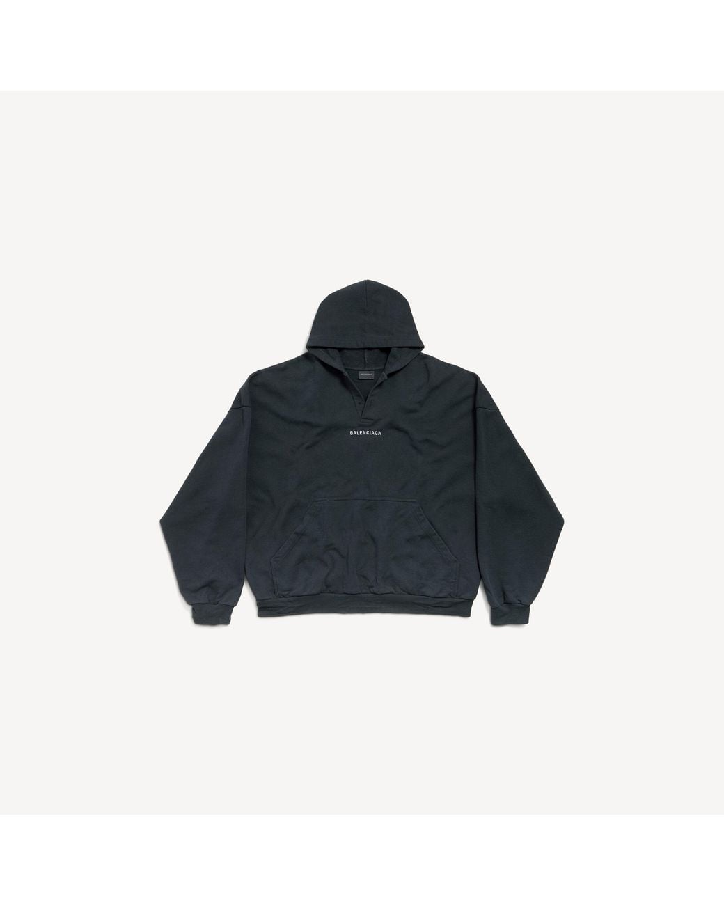Balenciaga Blue Back Polo Hoodie for men