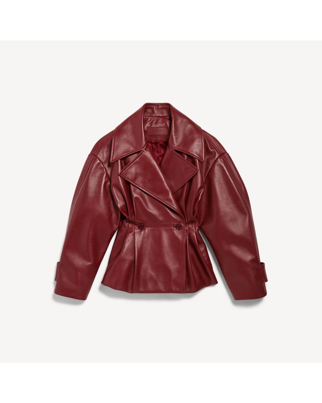 Balenciaga Red Folded Short Trench