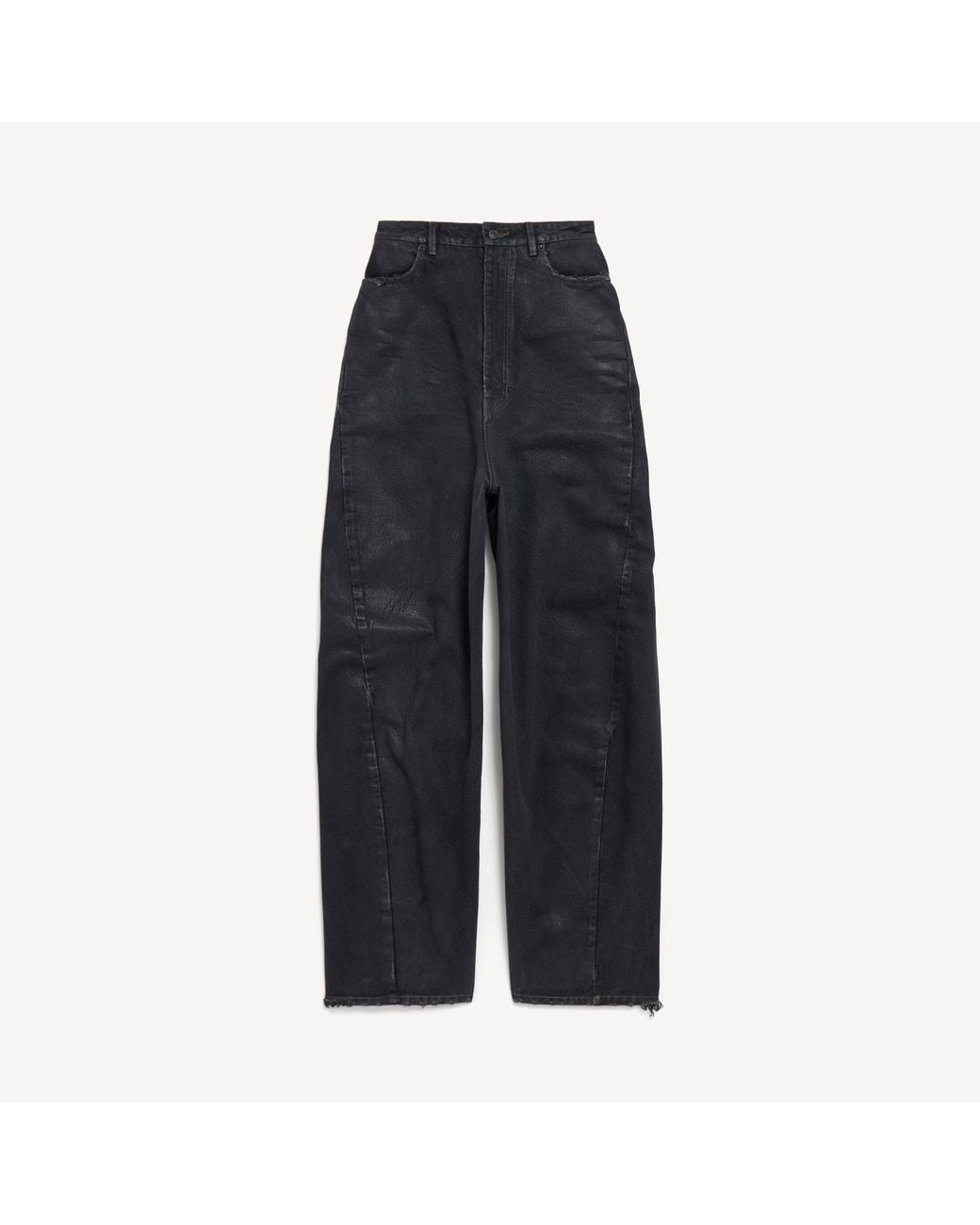 Balenciaga Blue High Waist Barrel Twisted Seam Pants
