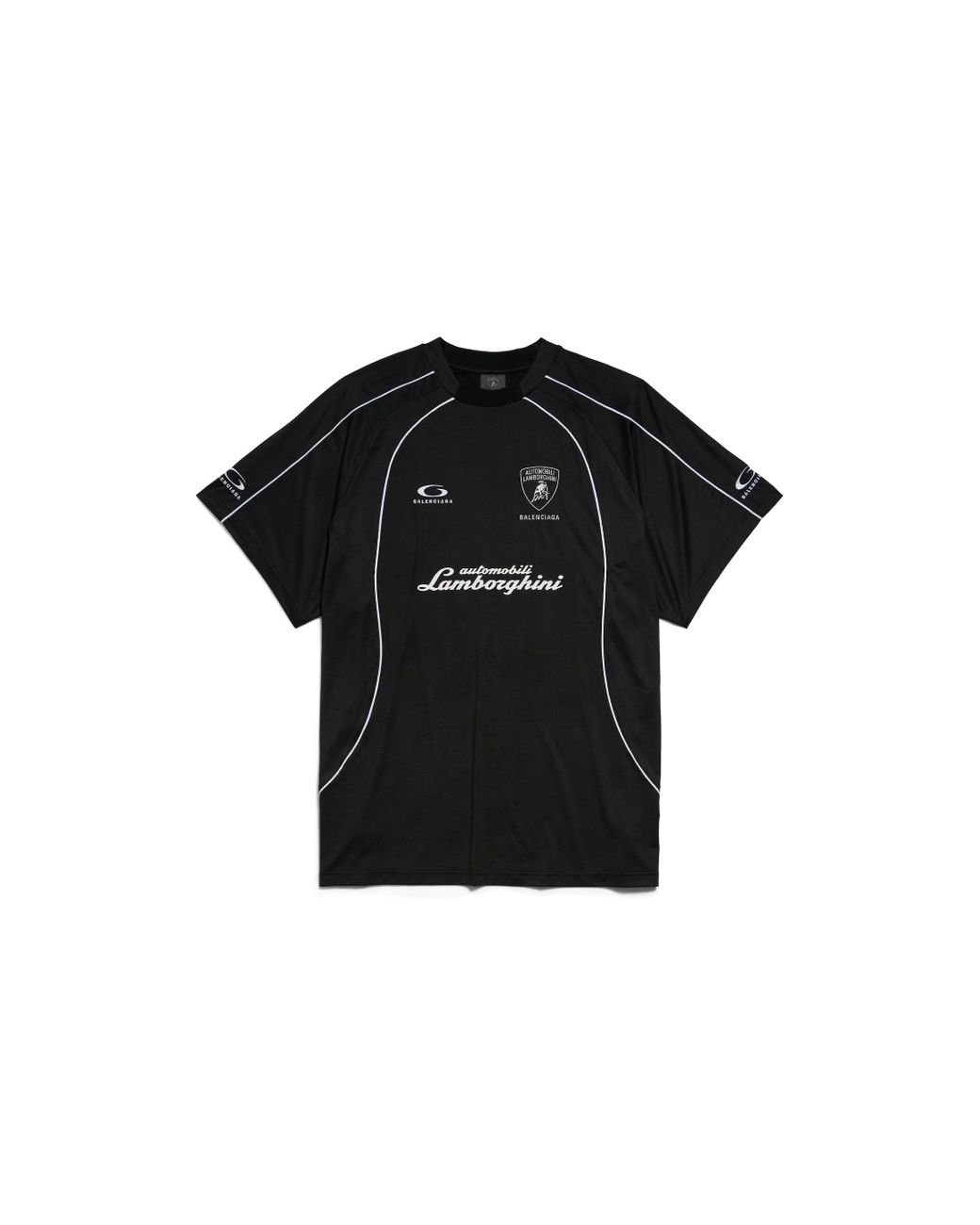 Balenciaga Automobili Lamborghini Soccer T-Shirt in Black
