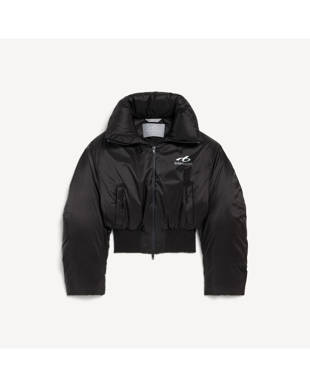 Balenciaga Black Bodies Cropped Puffer