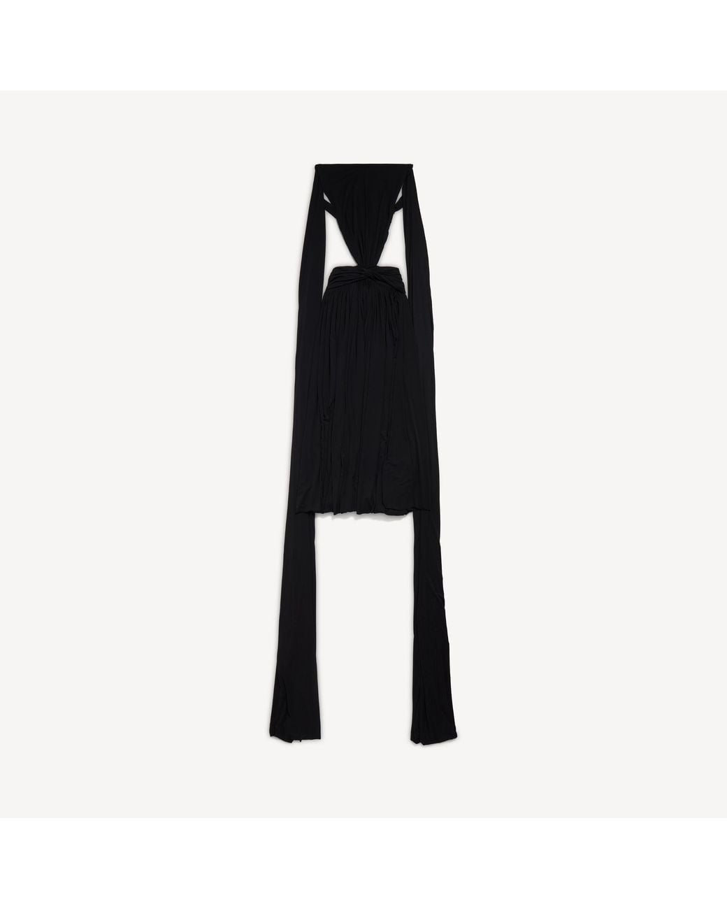 Balenciaga Black Cutout Draped Dress