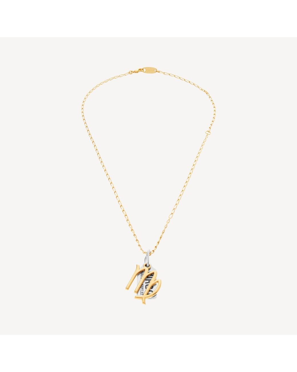Balenciaga Metallic Horoscope Virgo Necklace