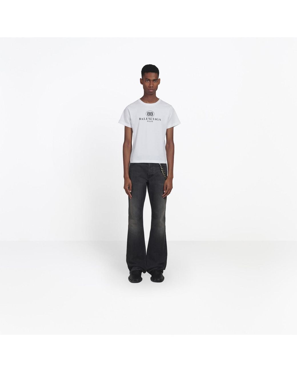 Balenciaga Bb Mode T-shirt in White for Men | Lyst