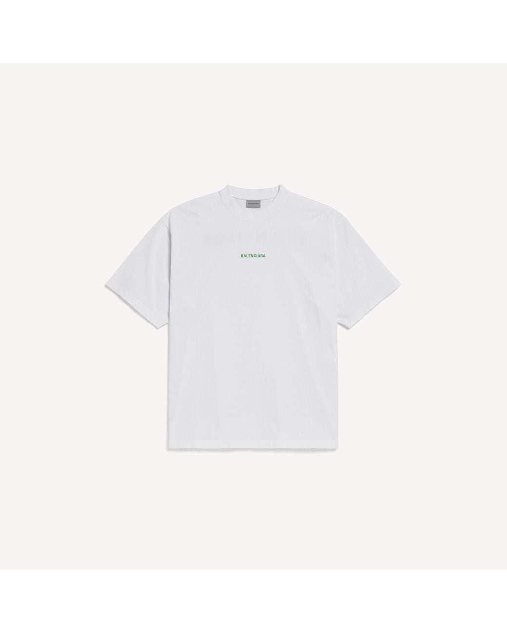 Balenciaga White Back Medium Fit T-Shirt for men