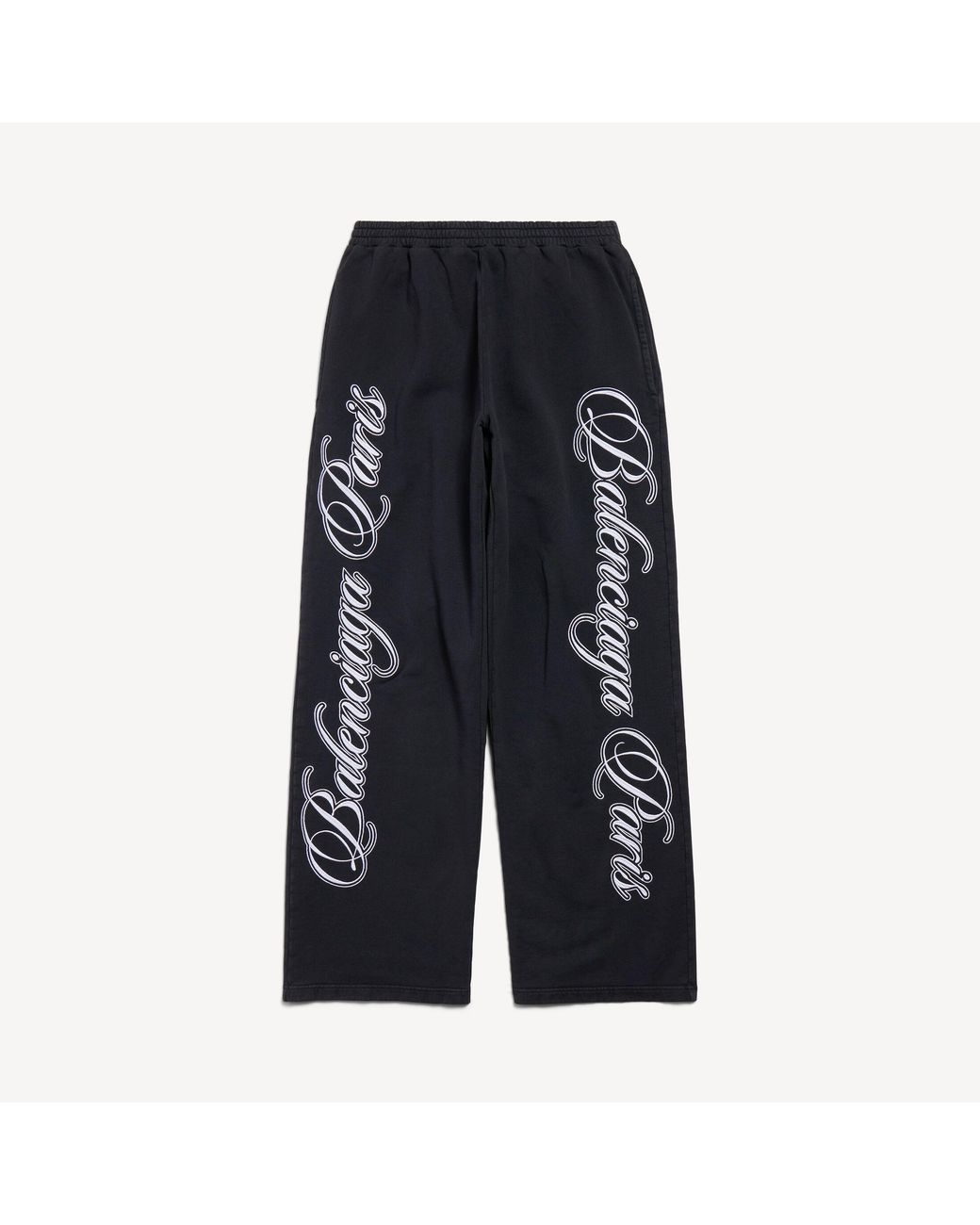 Balenciaga Black Cursive Baggy Pants for men