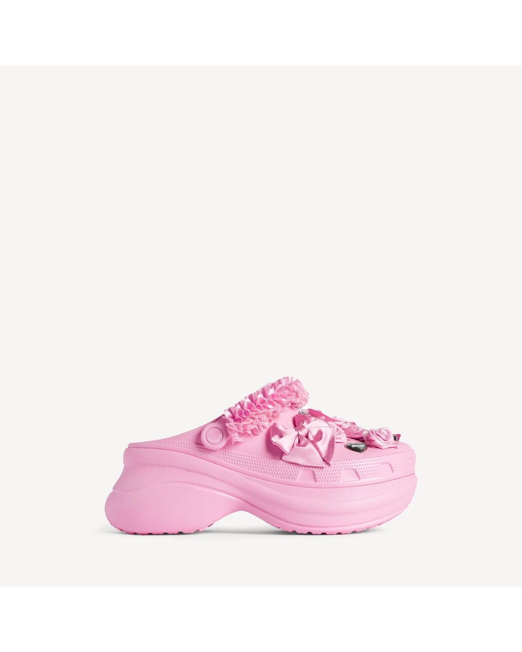Balenciaga Pink Crocs Mule Jibbitz