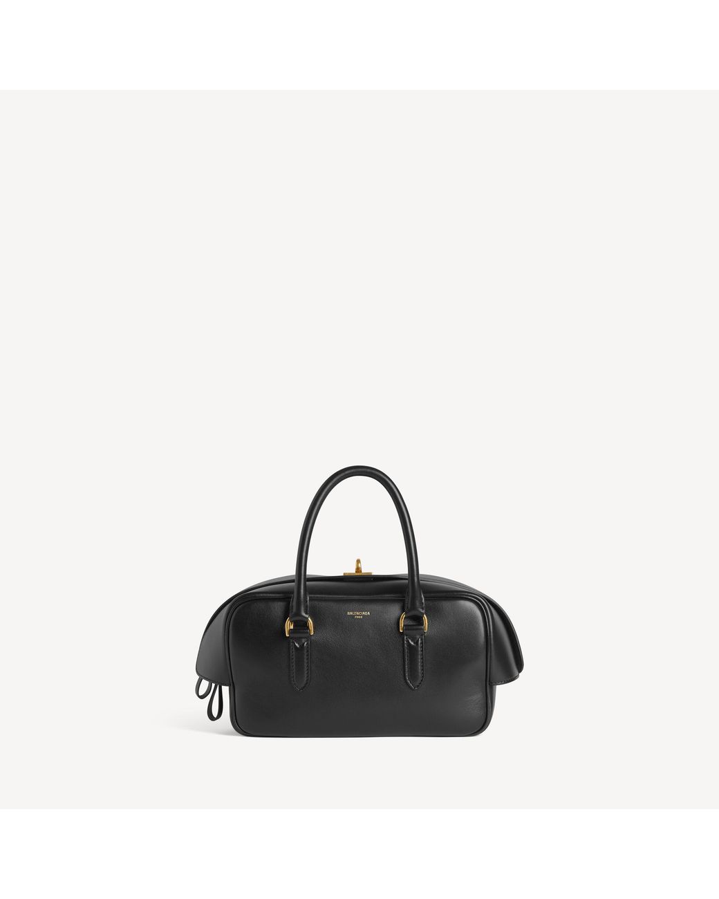 Balenciaga Black Le 7 Bowling Bag Small