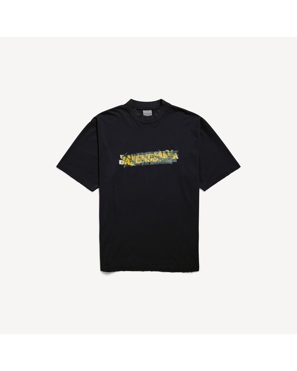 Balenciaga Black Medium Fit T-Shirt for men