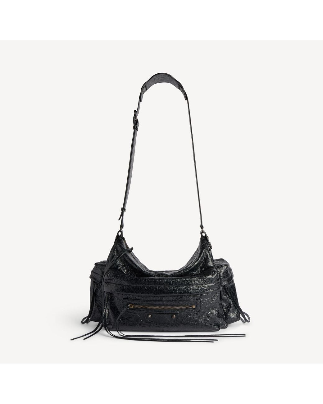 Balenciaga Black Le City Multipocket Crossbody Bag Medium for men
