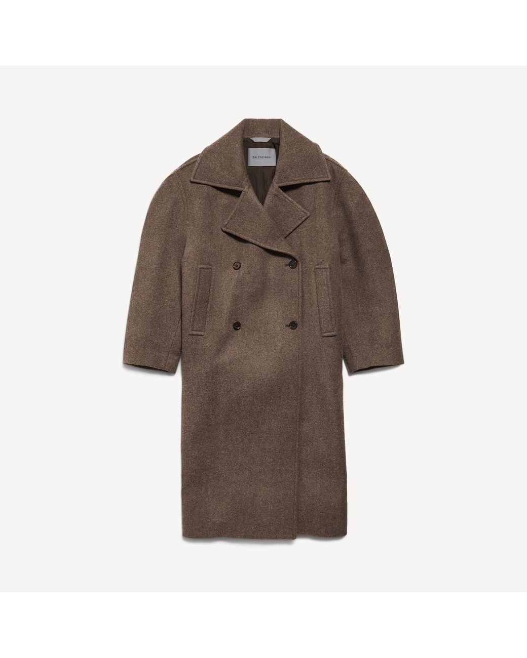 Balenciaga Brown Long Cocoon Coat