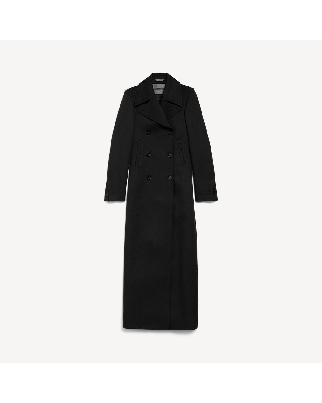 Balenciaga Black Long Trench Coat