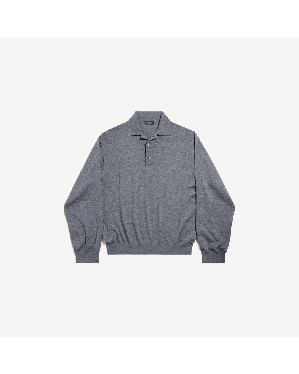 Balenciaga Gray Poloneck Sweater for men