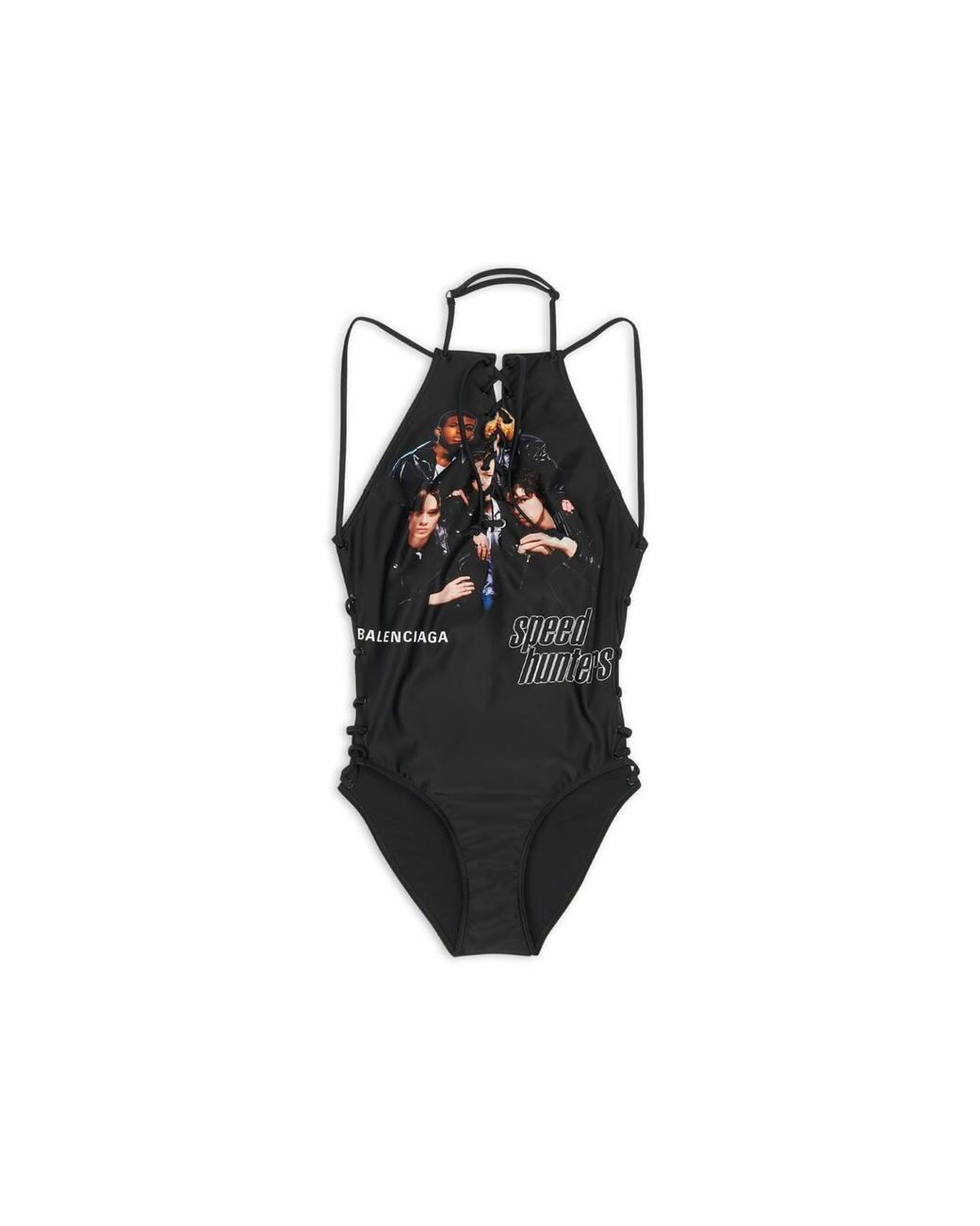 Balenciaga Synthetic Speed Hunter Laced Swimwear in Black | Lyst Australia