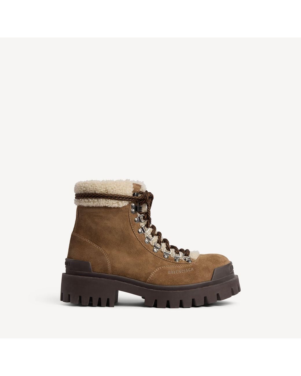 Balenciaga Brown Combat Strike Winter Boot