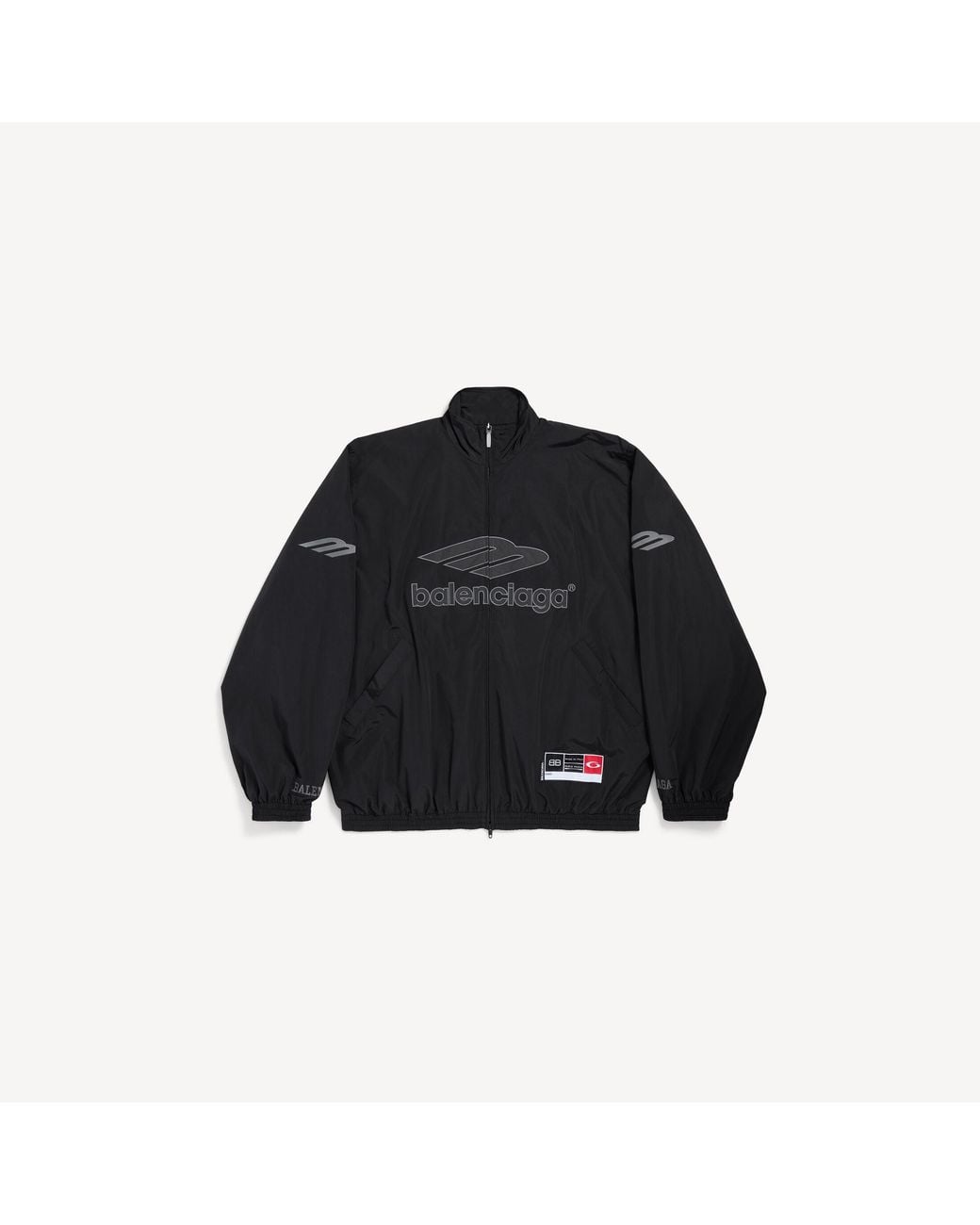 Balenciaga Black 3B Football Tracksuit Jacket for men