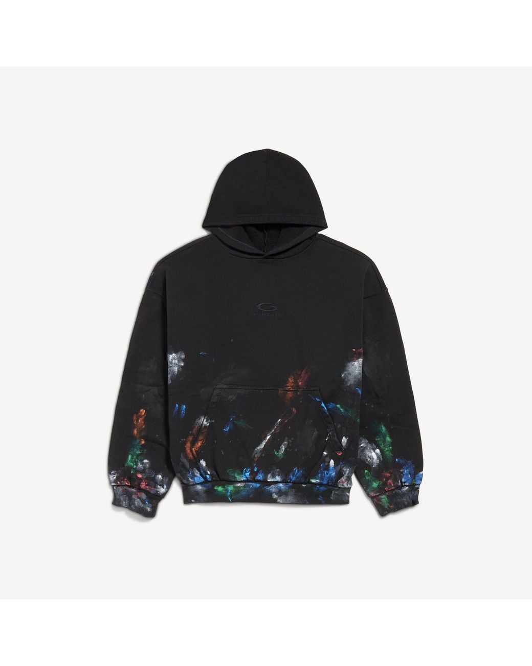 Balenciaga Black Painter's Shirt Medium Fit Hoodie for men