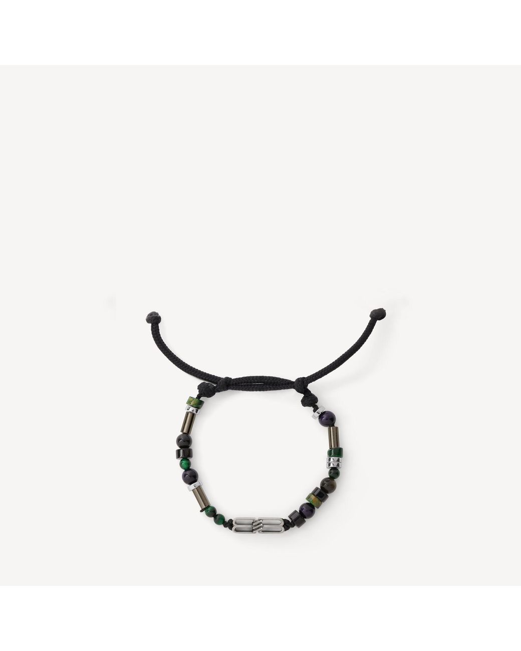 Balenciaga Metallic Bb Icon Beads Bracelet for men
