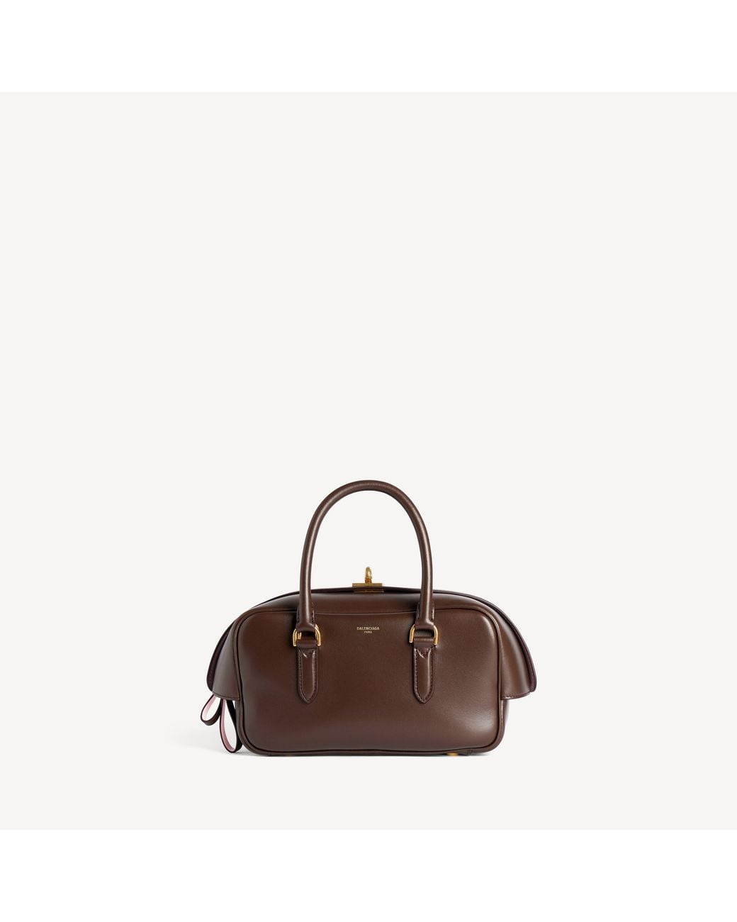Balenciaga Brown Le 7 Bowling Bag Small