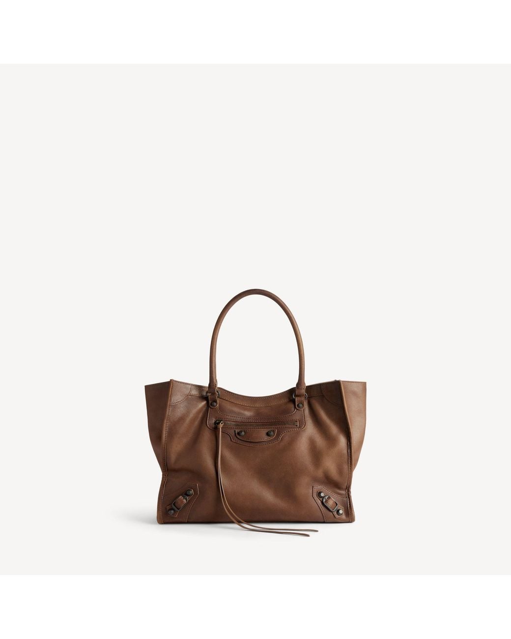 Balenciaga Brown Le City Tote Small